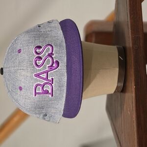 Grassroots California Bass Gray and Purple Fitted Hat 7 3/8"